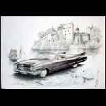 Cadillac vor Schloss.JPG